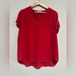 Pleione Vibrant Red Blouse